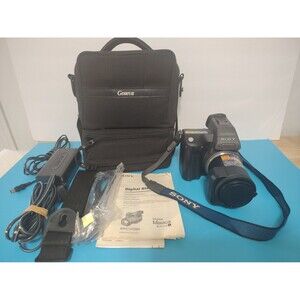Vintage Sony Mavica MCV-FD95 video & camera w/battery, chger, Bag, Strap, Manual